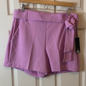 one 5 one High Waist Lavender Shorts with Belt